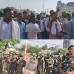 आदिवासियों ने पवित्र ‘सरना स्थल’ के नजदीक फ्लाईओवर के निर्माण के खिलाफ किया प्रदर्शन