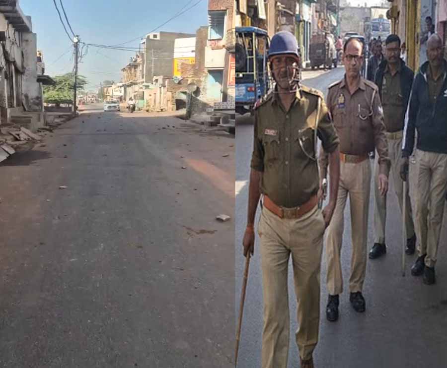 आगरा के कागारौल में दो पक्षो में पथराव, पुलसबल तैनात