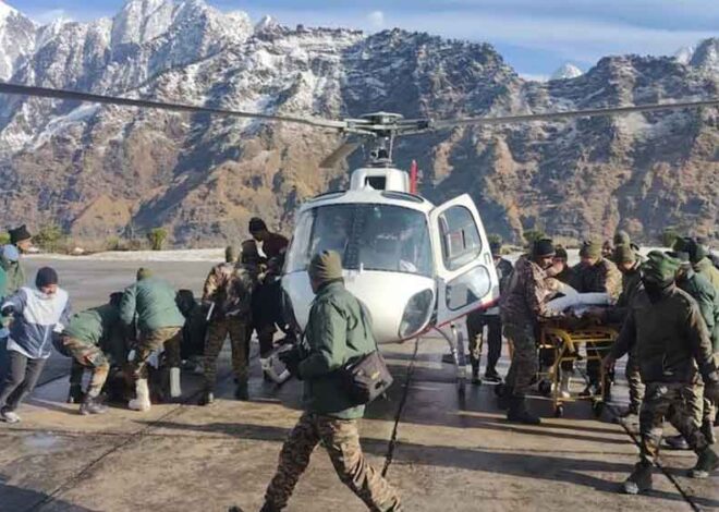 चमोली में हुए हिमस्खलन में मांड़ा गांव में 55 मजदूर फंस गए, 4 की मौत,  हेलीकॉप्टर से चलाया जा रहा बचाव अभियान
