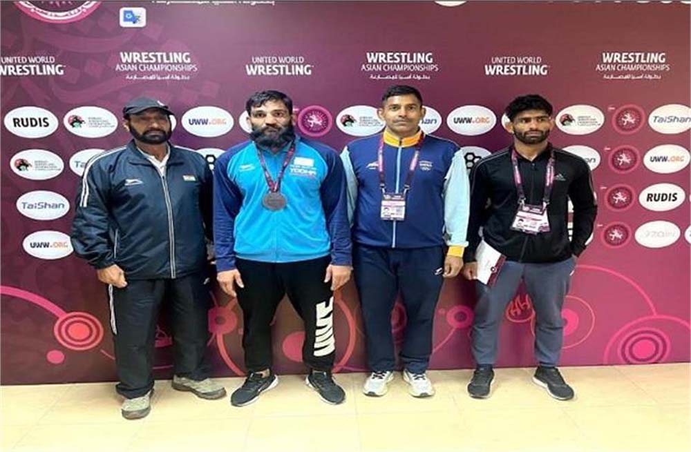 पहलवान सुनील कुमार ने 87 किलोग्राम भारवर्ग में शानदार प्रदर्शन करते हुए कांस्य पदक जीता