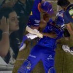 सूर्यकुमार यादव को बेटिंग के दौरान गेंद उनके सीधे हेलमेट पर लगी और वे जमीन पर गिर पड़े, वाइफ का रिएक्शन वायरल
