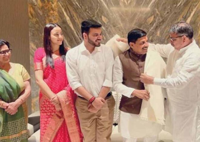 मंत्री शिवराज सिंह और मप्र के सीएम मोहन यादव पहुंचे जयपुर, डॉ. सतीश पूनिया के बेटे और बहू को दिया आशीर्वाद