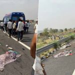 दिल्ली-मुंबई एक्सप्रेसवे पर हादसे में सात सफाई कर्मचारियों की मौत