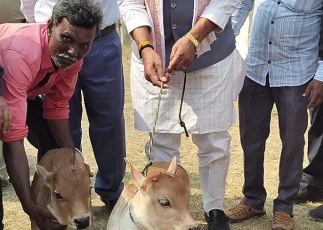 पशुपालन राज्य मंत्री पटेल ने किया पुंगनूर संरक्षण एवं अनुसंधान केन्द्र, पालमनेर का भ्रमण