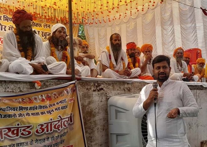 हाइवे को सिक्सलेन बनाने, गो अभ्यारण की मांग को लेकर आठ संतों की भूख हड़ताल दूसरे दिन भी जारी, तबीयत बिगड़ी