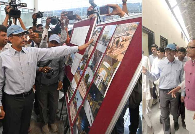 केंद्रीय मंत्री शिवराज सिंह चौहान ने किया विदिशा रेलवे स्टेशन का निरीक्षण