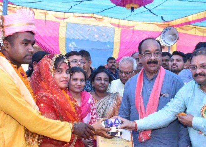 रायपुर : अक्षय तृतीया पर 85 जोड़ों ने लिए सात फेरे, उपमुख्यमंत्री विजय शर्मा और मंत्री श्रीमती लक्ष्मी राजवाड़े ने दिया आशीर्वाद
