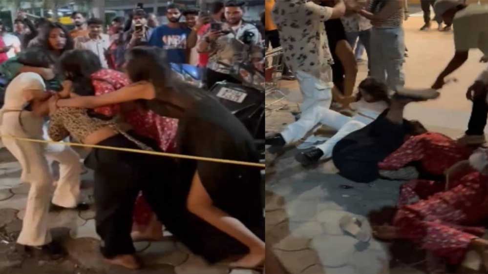 इंदौर में मॉल के बाहर लड़कियों की फाइट, गाली-गलौज में लड़कों से निकलीं 2 कदम आगे
