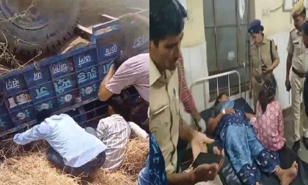 खुशियों से भरी बारात का कारवां बदला मातम में, ट्रैक्टर-ट्रॉली पलटी, दो युवतियों समेत 5 की दर्दनाक मौत