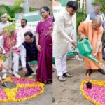 एक पेड़ मां के नाम अभियान के तहत सीएम योगी ने किया पौधरोपण