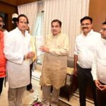 पूर्व विधायक विकास उपाध्याय ने केंद्रीय मंत्री नितिन गडकरी से कुम्हारी टोल प्लाजा को लेकर की मुलाकात