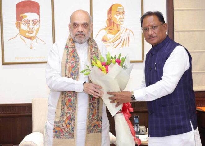 छत्तीसगढ़ के मुख्यमंत्री विष्णुदेव साय ने केंद्रीय गृहमंत्री से की मुलाकात