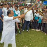 भारी बारिश के बीच निकला ताजिया जुलूस, इरफान अंसारी हुए शामिल