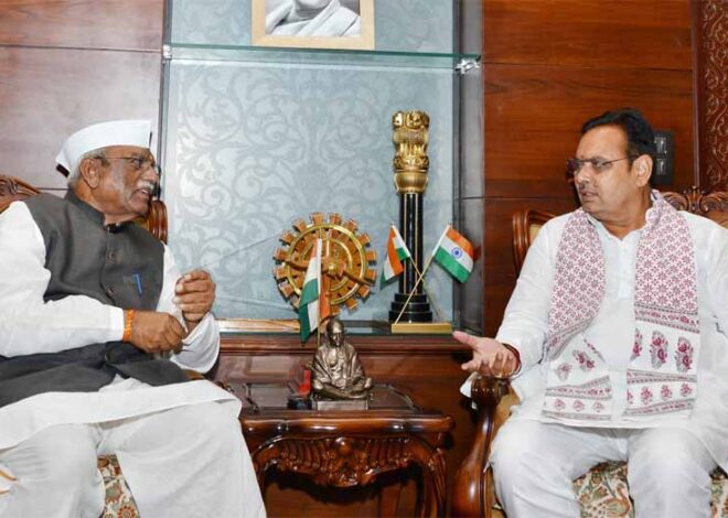 राजस्थान के विकास से जुड़े मुद्दों पर की चर्चा , मुख्यमंत्री शर्मा ने राज्यपाल से की मुलाकात