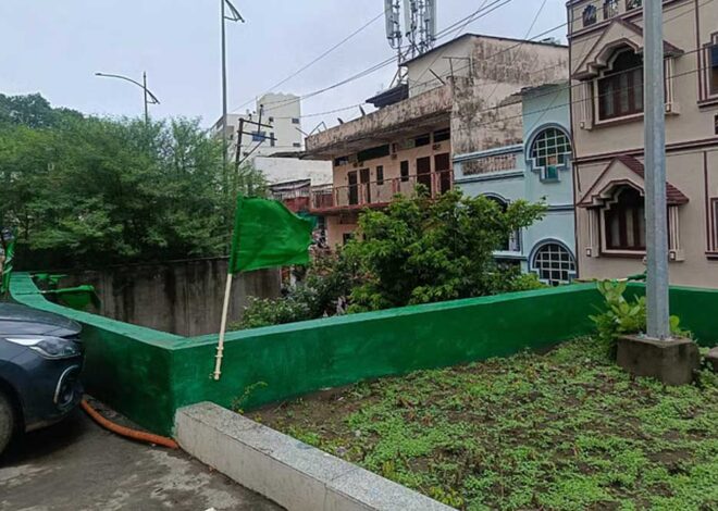 हमीदिया हॉस्पिटल में अतिक्रमण का मामला मुख्यमंत्री तक पहुंचा, हरा रंग पोत कर लगाये धार्मिक झंडे
