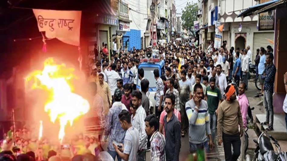 सैलाना में मोहर्रम के जुलूस के दौरान हिंदू राष्ट्र का बैनर जलाने का वीडियो वायरल, तनाव… बाजार बंद, पुलिस तैनात