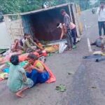 रायसेन में मजदूरों से भरी पिकअप पलटी, 28 घायल, 5 की हालत गंभीर