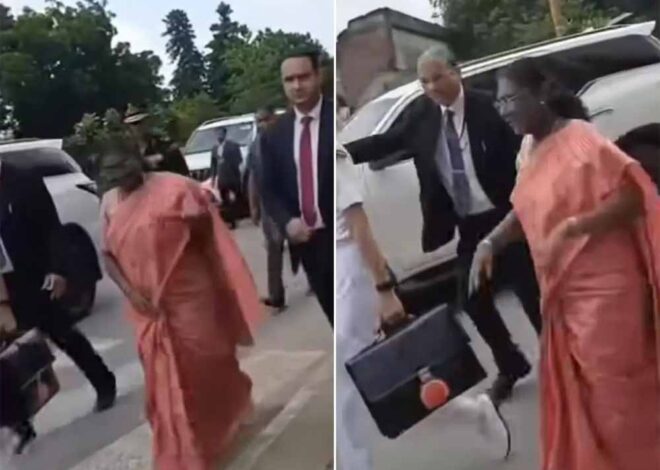 लोकार्पण: राष्ट्रपति द्रौपदी मुर्मू का काफिला जनता के उत्साह ने रोका, पैदल चलकर स्वीकार किया अभिवादन